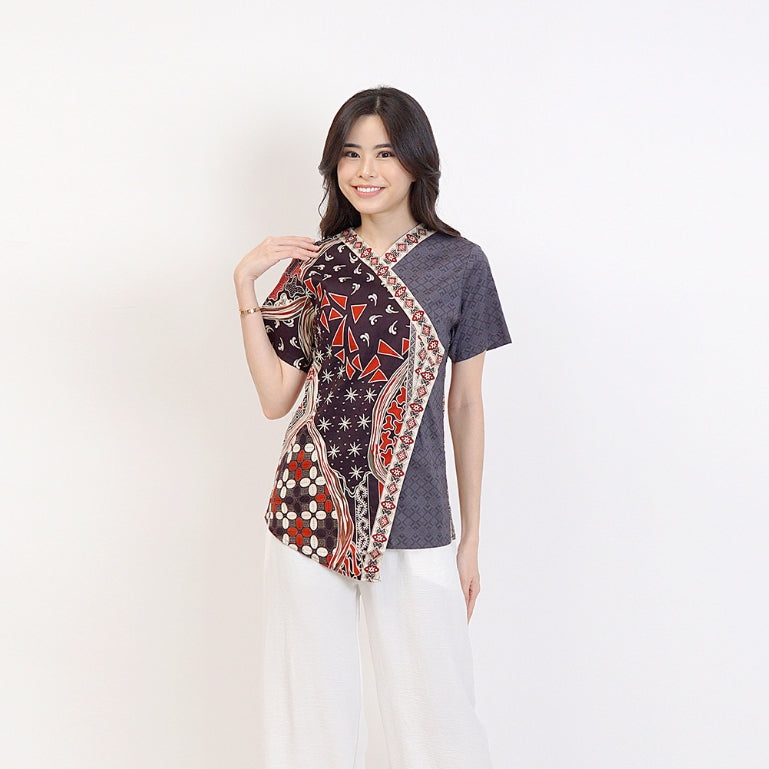 Cap Sleeve Batik Top