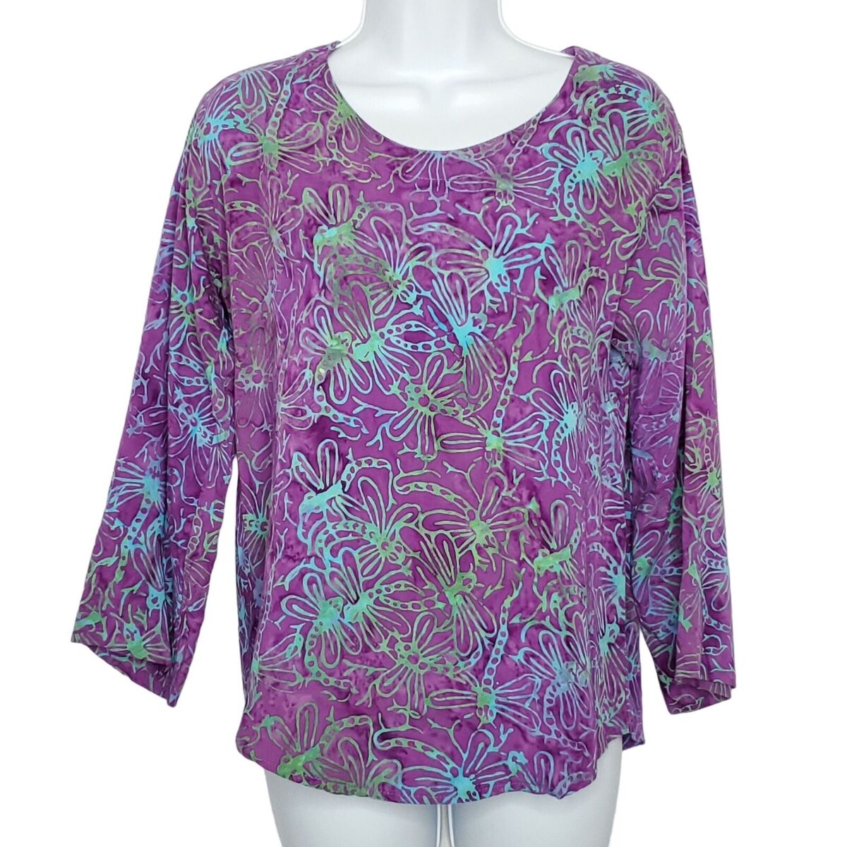 Three quarter Sleeve Batik Top