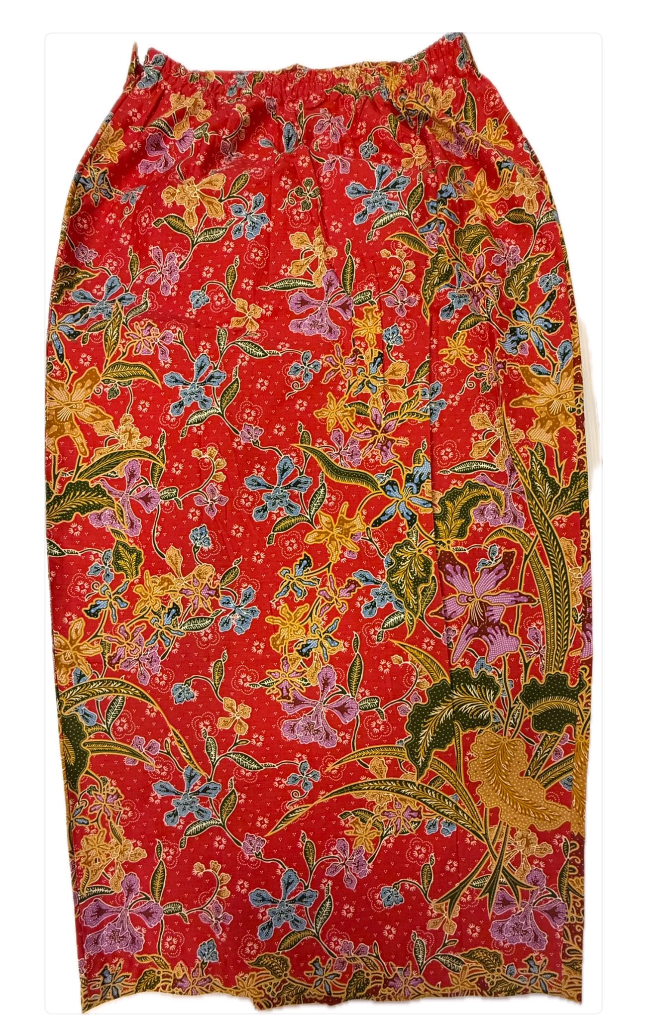 Red Cotton Batik Sarong