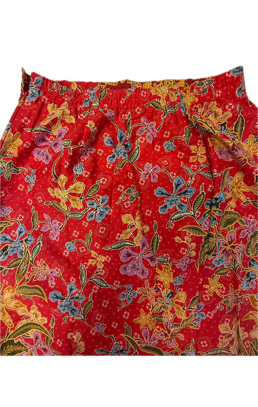 Red Cotton Batik Sarong