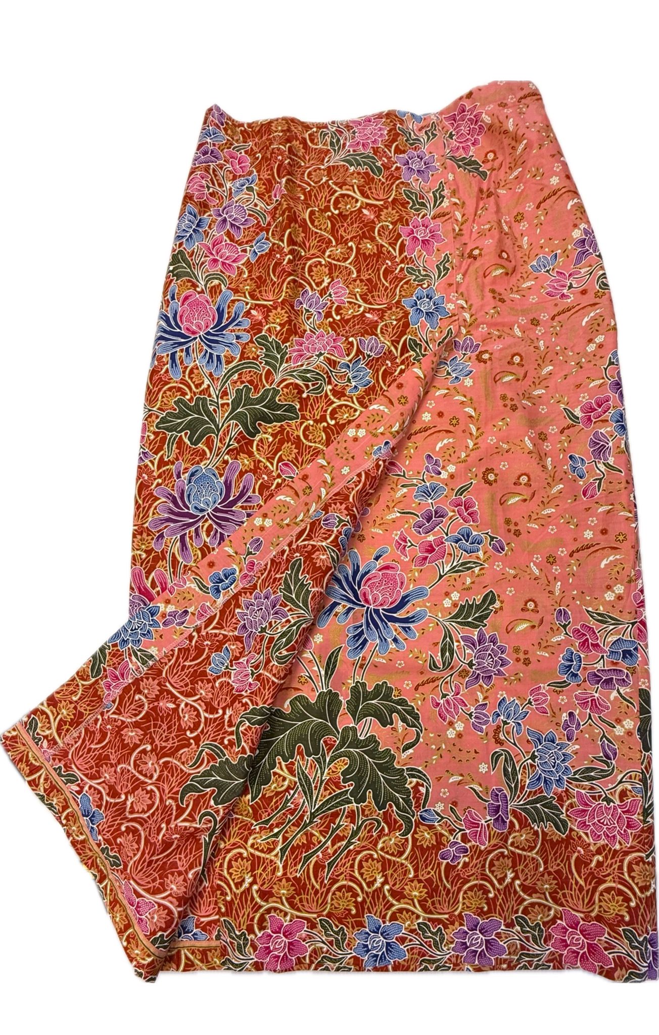 Peach Cotton Batik Sarong