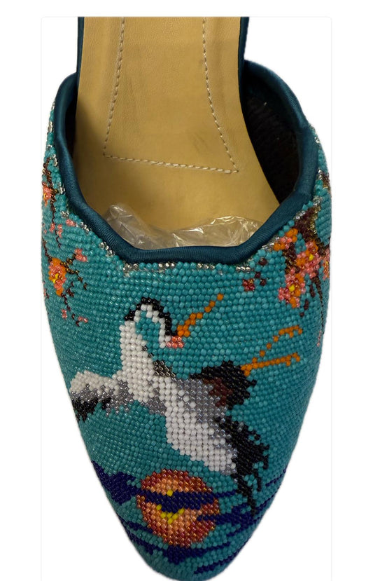 Peranakan Cover Premium Beaded Slippers